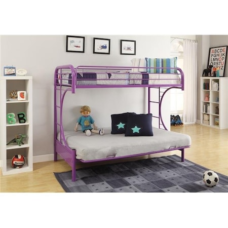 Homeroots HomeRoots 285320 65 x 83 x 63 in. Limbra Twin Extra Large Queen Bunk Bed  Black Sand 285320